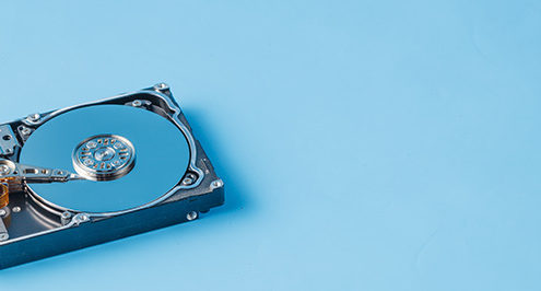 Following the data backup rule, symbolized with a hard drive.